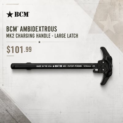 BCM Ambidextrous MK2 Charging Handle - Large Latch - $101.99 