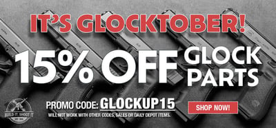 15% Off Glock Parts with coupon code "GLOCKUP15" @ Black Rifle Depot