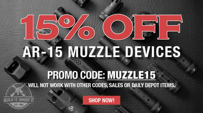 15% Off AR15 Muzzle Devices with coupon code "MUZZLE15" @ Black Rifle Depot