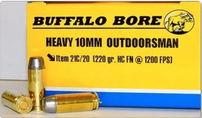 Buffalo Bore 10mm 220 Gr Outdoorsman Hard Cast FN 20rd - $32.99 (FREE Shipping on Firearms)