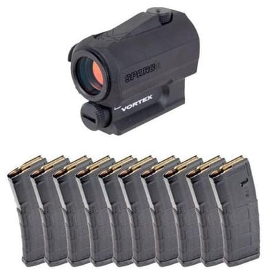 Vortex Sparc AR 2 MOA Red Dot & 10 Magpul 30rd PMAGs - $139.99 