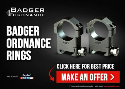 Badger Ordnance Rings - Lowest Price Guaranteed + Free Shipping Over $300