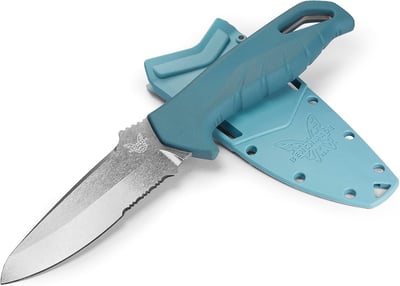 Benchmade Water Undercurrent Fixed Blade 4.32" Stonewashed Sheepsfoot Depth Blue - $162 (Add to Cart to See Best Pricing) + FREE Shipping