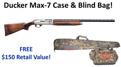 Benelli Montefeltro Silver 12 Gauge 28 BBL, Walnut Stock, Nickel Finish, FREE Ducker Blind Case & Bag In Max-7 Camo 10850 ($155 IN FREE Goods!)- $1629 S/H $26.95