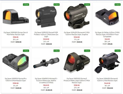 20% OFF Select Sig Sauer Products With Code "SIG20" (Free S/H)