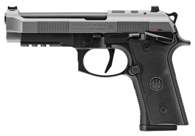 Beretta 92XI Stainless/Black 4.7" BBL SAO 18+1 Optics Ready 9mm With Manual Safety - $699 S/H $24.95 