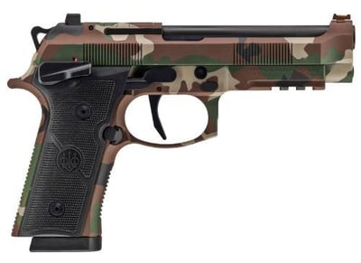 Beretta 92XI, 9mm, 4.7" Barrel, 2- 18rd Magazines, Optics Ready, BDU Camo - $599.99 