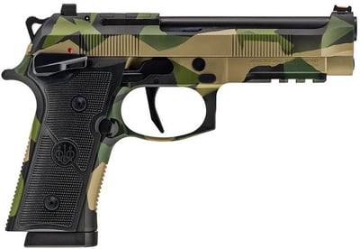 Beretta 92Xi Combat Series Woodland Splinter 9mm 4.7" Barrel 15-Rounds - $599