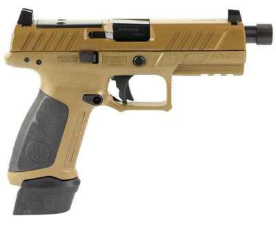 Beretta APX A1 Full-Size Tactical 9mm 4.8" Threaded Barrel, 3- 21rd Magazines, Optics Ready, FDE Pistol - $399.99 