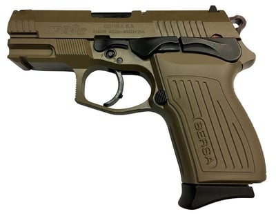 Bersa TPR9 Compact Pistol Flat Dark Earth 9mm 3.25" Barrel 13-Rounds with Interchangeable Sig Style Sights - $349 