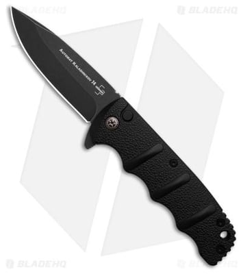 Boker Kalashnikov Drop Point Button Lock Flipper Knife (3.3" Black Stonewash) - $29.99 (Free S/H over $99)