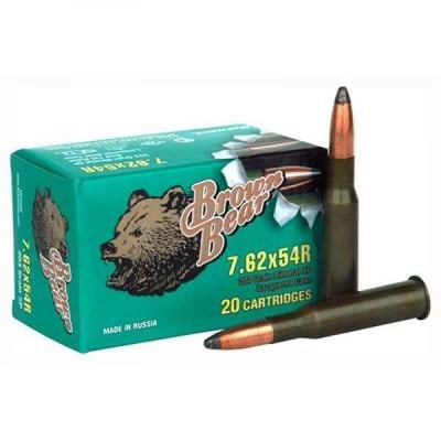 Brown Bear 7.62X54R 203gr JSP 500 Rounds, 52 CPR, Free Shipping - $332.49 (Buyer’s Club price shown - all club orders over $49 ship FREE)