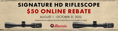 Burris Signature HD Rifle Scope 2022 Rebate