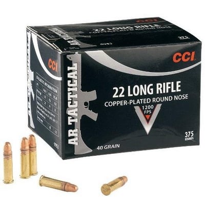CCI Tactical .22 LR 40-Gr. RN 375 Rnds - $27.99 (Must Clear Cache or use private session) (Free Shipping over $50)
