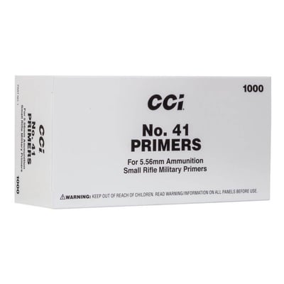 CCI Mil-Spec No. 41 /5.56mm Small Rifle Primer Brick 1000 Ct - $75.99 + Free Shipping