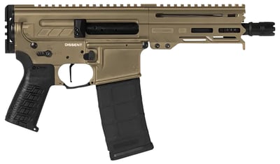 CMMG Dissent Mk4 Pistol Coyote Tan 5.56 6.5" Barrel 30-Rounds - $1539.12