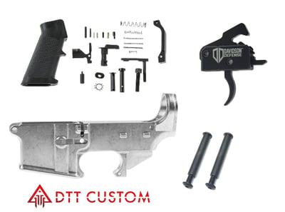 Delta Deals AR-15 80% Lower + KAK LPK + Davidson Defense Trigger by Rise Armament + Anti Walk Pins - $154.99
