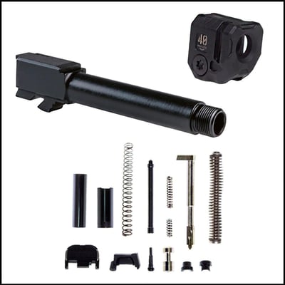 Barrel Bundle: Glock 19 Compatible Threaded Barrel + Strike Industries Threaded Barrel Comp + JE Machine Slide Parts Kit - $144.99 (FREE S/H over $120)