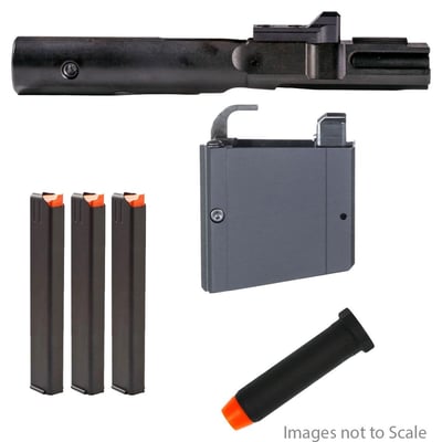 9MM Conversion kit + Mag combo: R&D Precision Magwell Conversion Block for Colt 9mm Magazines + KAK Industry AR-15 9mm Carbine Buffer + United Defense 9mm (9x19) Bolt Carrier Group + Ammunition Storage Components 9mm Colt Style, 32 Round 3 Pack - $194.99 (FREE S/H over $120)