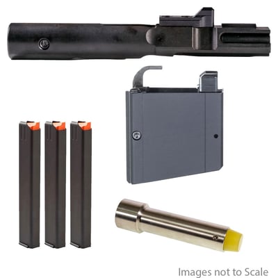 9MM Conversion kit + Mag combo: R&D Precision Magwell Conversion Block for Colt 9mm Magazines + Recoil Technologies AR-9 9MM Stainless Buffer + United Defense 9mm (9x19) BCG + Ammunition Storage Components 9mm Colt Style, 32 Round Capacity 3 - $194.99 (FREE S/H over $120)