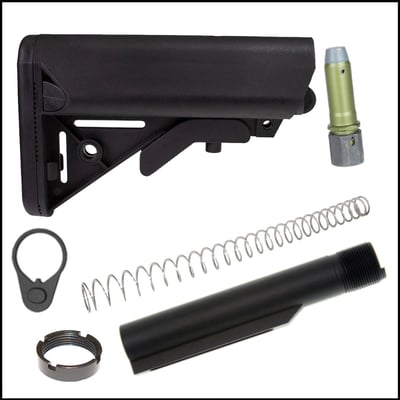 Buffer Tube Kit: Gauntlet Arms SOPMOD Style Collapsible Stock + Recoil Technologies Mil-Spec Heavy-Duty 6-Position Buffer Kit + KAK Industry KSPEC AR15 Buffer and Spring Kit H1 Grey Tip with Flat wire spring - $59.99 (FREE S/H over $120)