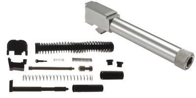 Omega Deals Lone Wolf LWD Barrel M/19 9mm Threaded 1/2 x 28, Includes Thread Protector + Alpha One Glock 19 Slide Kit Compatible with Glock - $169.99