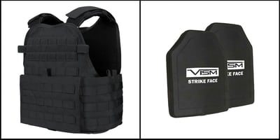 Condor Modular Operator Plate Carrier (Gen II) Black + VISM *NIJ Certified* Level III PE Ballistic Plate x 2 - $454.99 