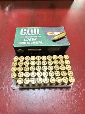 New premium Turkish military spec boxer primed brass C.O.D. brand 9mm ammo 1000 rounds case - $239.99 + Free S/H 