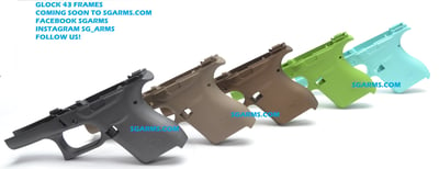 Glock 43 Cerakote Frames On Sale! - $100 FREE SHIP ON EVERYTHING ($50 or more)