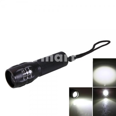 CREE Q5 5W 500LM 3 Modes Focusing Flashlight Torch Black - $3.99 shipped after coupon code "fa6"