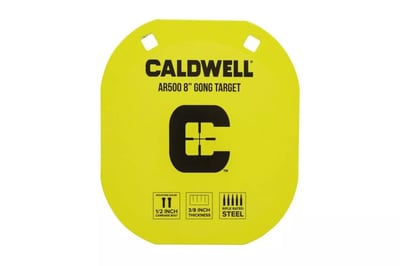 Caldwell AR500 8" Steel Target Gong - Yellow - 1116703 - $31.95 (FREE Shipping over $50)