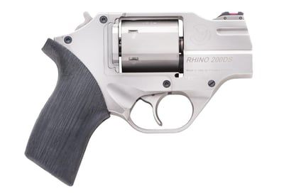 Chiappa Firearms Rhino 200DS Nickel .357 Mag 2" Barrel 6-Rds, Leather Holster - $921.99 ($19.99 S/H on Firearms / $15.99 Flat Rate S/H on ammo)