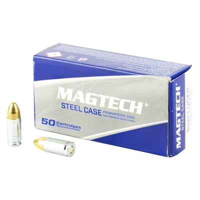 Magtech 9MM, 115 GR, FMJ, Zinc Plated Steel Cased, 1000 RDS - $179.80 + $14.95 Shipping - No Tax Outside NC 
