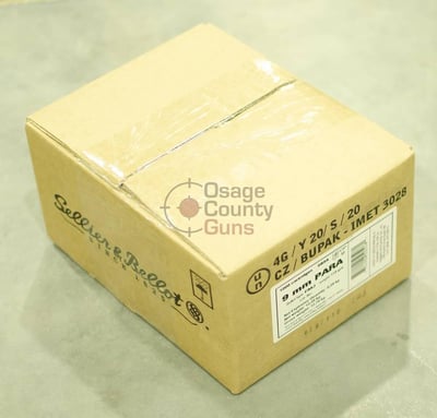 Sellier & Bellot 9mm 115gr, FMJ, 1000rd Case - $249.99 + Free Shipping