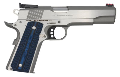 Colt Firearms 1911 Gold Cup Lite Stainless .45 ACP 5" Barrel 8-Rounds Blue G10 Checkered Grip w/ Scallop - $1092.99 ($9.99 S/H on Firearms / $12.99 Flat Rate S/H on ammo)