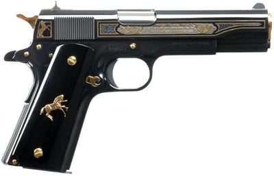 Colt Firearms 1911 "Oscuro Y Oro" Black / Gold .38 Super 5" Barrel 8-Rounds - $2746 