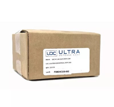 Ultra Defense Corp(UDC) 5.56x45mm M193 55 Grain Full Metal Jacket(FMJ) - $415 with CODE: ULTRA  