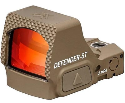 Vortex Defender-ST 1x23mm Reflex Red Dot Sight, Color: Tan, Black, Battery Type: CR2032, Lithium Metal, Tan - $226.50 with code: HUMB (Free S/H over $49 + Get 2% back from your order in OP Bucks)