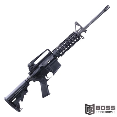 DPMS - 16" M4 5.56 NATO FSP Rifle W/ Rear MBUS - Police Trade - $550 