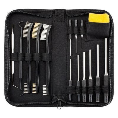 Grip Roll Pin Punch Tool Set, Gun Cleaning Brush Pick Kit, Anti-Rust Silicone Cloth in Zippered - $16.99 (Free S/H over $25)