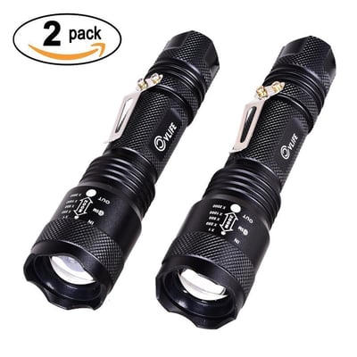 LED Tactical Zoomable Flashlight T6 Outdoor Torch Light with 5 Light Modes - 2 Pack(no battery) - $9.09 (Free S/H over $25)