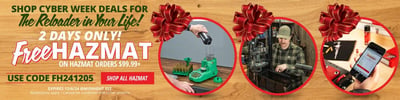 Free HAZMAT When You Spend $99.99+ with coupon code "FH241205" @ Natchez Shooting & Outdoors