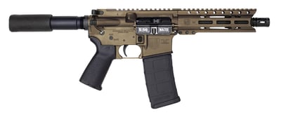 Diamondback DB15 Pistol Midnight Bronze 5.56 NATO/.223 Rem 7" Barrel 30-Rounds M-LOK Handguard - $564.01 (Add to Cart)