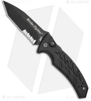 Ontario XM Strike Fighter Automatic Knife (3.75" Black Serr) 2-S - $59.99 (Free S/H over $99)