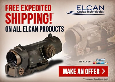Purchase Elcan Products Over $300 - Get FREE Expedited Shipping - Use Make an Offer - Shop Now! 