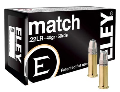 Eley Match EPS .22LR 40gr. 50 Rounds - $16.99 