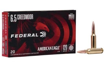 Federal American Eagle 6.5 Creedmoor 120 gr OTM 2900 fps 20/ct - $25.99