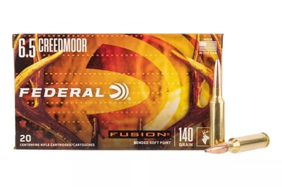Federal Fusion Rifle 6.5 Creedmoor 140 gr Bonded Soft Point Ammunition - 20 Rounds - $29.77