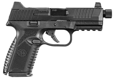 FN FN509M 9mm Pistol, 4.5" Barrel 15rd / 24rd, Suppressor Sights, Black - $599.99 