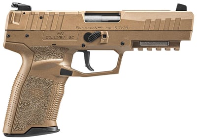 FN Five-SeveN MRD Flat Dark Earth 5.7 X 28 4.8" Barrel 20-Rounds 2 Mags - $999.99 (Grab A Quote) ($9.99 S/H on Firearms / $12.99 Flat Rate S/H on ammo)